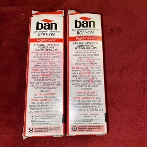 Vintage Ban Anti-Perspirant Deodorant Roll-On Regular Scent 2.5 fl oz 1980's 80s - Picture 4 of 4